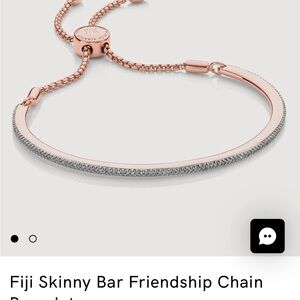 Pandora Rose Gold and Silver Skinny Bar Friendship Bracelet